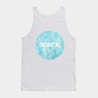 Crystal Blue Tropical Sea Design Tank Top